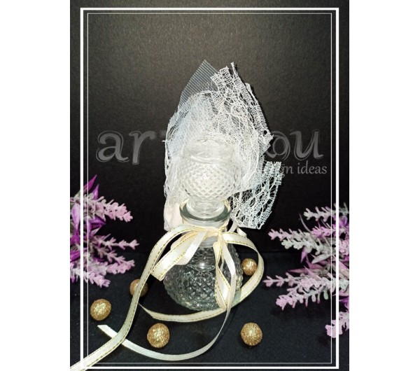  Μπομπονιέρα γάμου μπουκαλάκι σκαλιστό